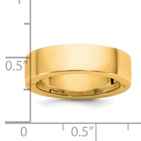 14K Yellow Gold Cliq 6mm Hinged Flat Wedding Band view 5