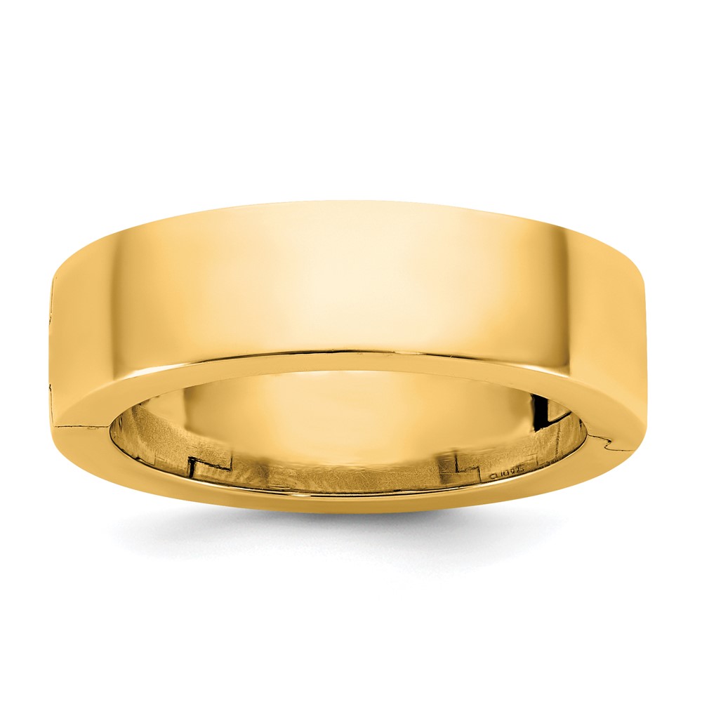 14K Yellow Gold Cliq 6mm Hinged Flat Wedding Band