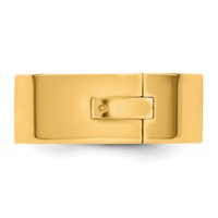 14K Yellow Gold Cliq 8mm Hinged Flat Wedding Band view 3