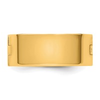 14K Yellow Gold Cliq 8mm Hinged Flat Wedding Band view 4