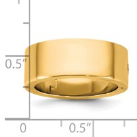 14K Yellow Gold Cliq 8mm Hinged Flat Wedding Band view 5