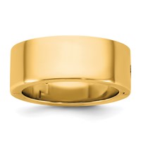 14K Yellow Gold Cliq 8mm Hinged Flat Wedding Band view 1