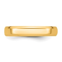 14K Yellow Gold Cliq 4mm Hinged Beveled Edge Wedding Band view 4