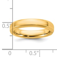 14K Yellow Gold Cliq 4mm Hinged Beveled Edge Wedding Band view 5