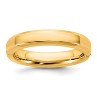14K Yellow Gold Cliq 4mm Hinged Beveled Edge Wedding Band view 1