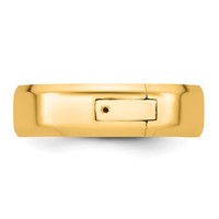 14K Yellow Gold Cliq 6mm Hinged Beveled Edge Wedding Band view 3