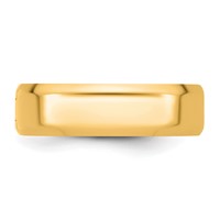 14K Yellow Gold Cliq 6mm Hinged Beveled Edge Wedding Band view 4