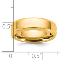 14K Yellow Gold Cliq 6mm Hinged Beveled Edge Wedding Band view 5
