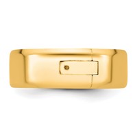 14K Yellow Gold Cliq 7mm Hinged Beveled Edge Wedding Band view 3