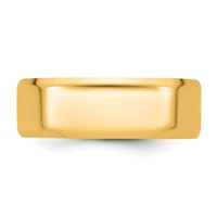 14K Yellow Gold Cliq 7mm Hinged Beveled Edge Wedding Band view 4