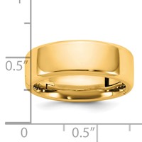 14K Yellow Gold Cliq 7mm Hinged Beveled Edge Wedding Band view 5