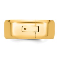 14K Yellow Gold Cliq 8mm Hinged Beveled Edge Wedding Band view 3