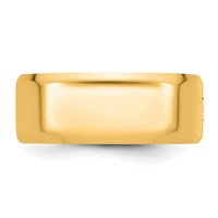 14K Yellow Gold Cliq 8mm Hinged Beveled Edge Wedding Band view 4