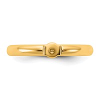 14K Yellow Gold Cliq Low Profile Mm Hinged Peg Set Engagement Ring Mounting view 4