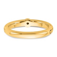 14K Yellow Gold Cliq Low Profile Mm Hinged Peg Set Engagement Ring Mounting view 5