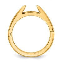 14K Yellow Gold Cliq Hinged Cathedral Solitaire Peg Set Engagement Ring Mounting view 2