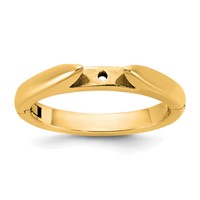 14K Yellow Gold Cliq Hinged Cathedral Solitaire Peg Set Engagement Ring Mounting view 1
