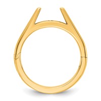 14K Yellow Gold Cliq Hinged Cathedral Solitaire Peg Set Engagement Ring Mounting view 2