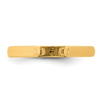 14K Yellow Gold Cliq Hinged Cathedral Solitaire Peg Set Engagement Ring Mounting view 4