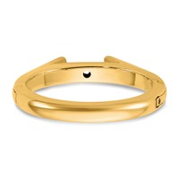 14K Yellow Gold Cliq Hinged Cathedral Solitaire Peg Set Engagement Ring Mounting view 5