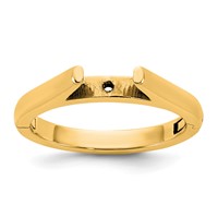 14K Yellow Gold Cliq Hinged Cathedral Solitaire Peg Set Engagement Ring Mounting view 1