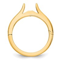 14K Yellow Gold Cliq Hinged Cathedral Solitaire Peg Set Engagement Ring Mounting view 2