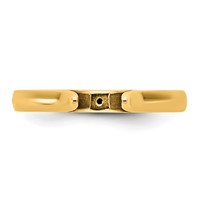 14K Yellow Gold Cliq Hinged Cathedral Solitaire Peg Set Engagement Ring Mounting view 4