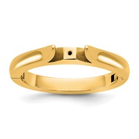 14K Yellow Gold Cliq Hinged Cathedral Solitaire Peg Set Engagement Ring Mounting view 1