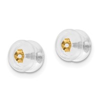 Silicone Sliders 14K Yellow Gold Mushroom 1 Pair view 2