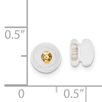Silicone Sliders 14K Yellow Gold Mushroom 1 Pair view 3