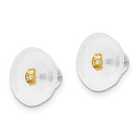 Silicone Sliders 14K Yellow Gold Disk 1 Pair view 2