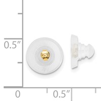 Silicone Sliders 14K Yellow Gold Disk 1 Pair view 3
