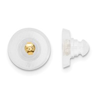 Silicone Sliders 14K Yellow Gold Disk 1 Pair view 1