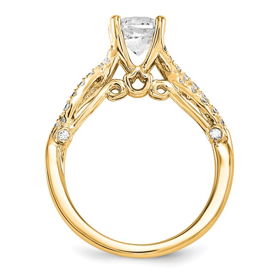 14KY AA Diamond Semi-mount Engagement Ring