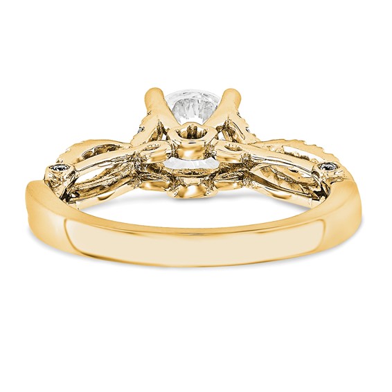 14KY AA Diamond Semi-mount Engagement Ring