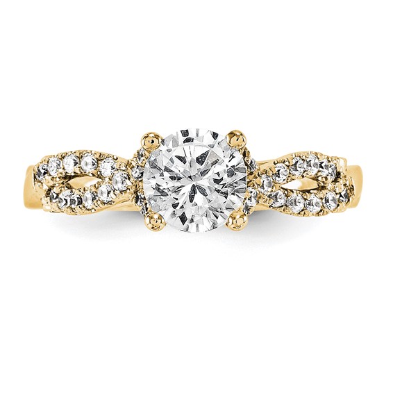 14KY AA Diamond Semi-mount Engagement Ring