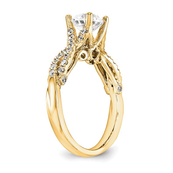 14KY AA Diamond Semi-mount Engagement Ring