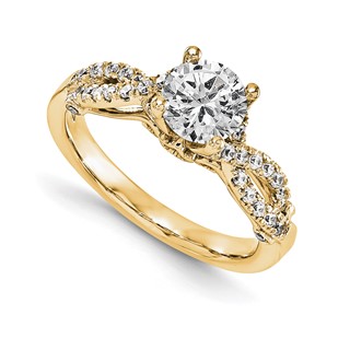 14KY AA Diamond Semi-mount Engagement Ring