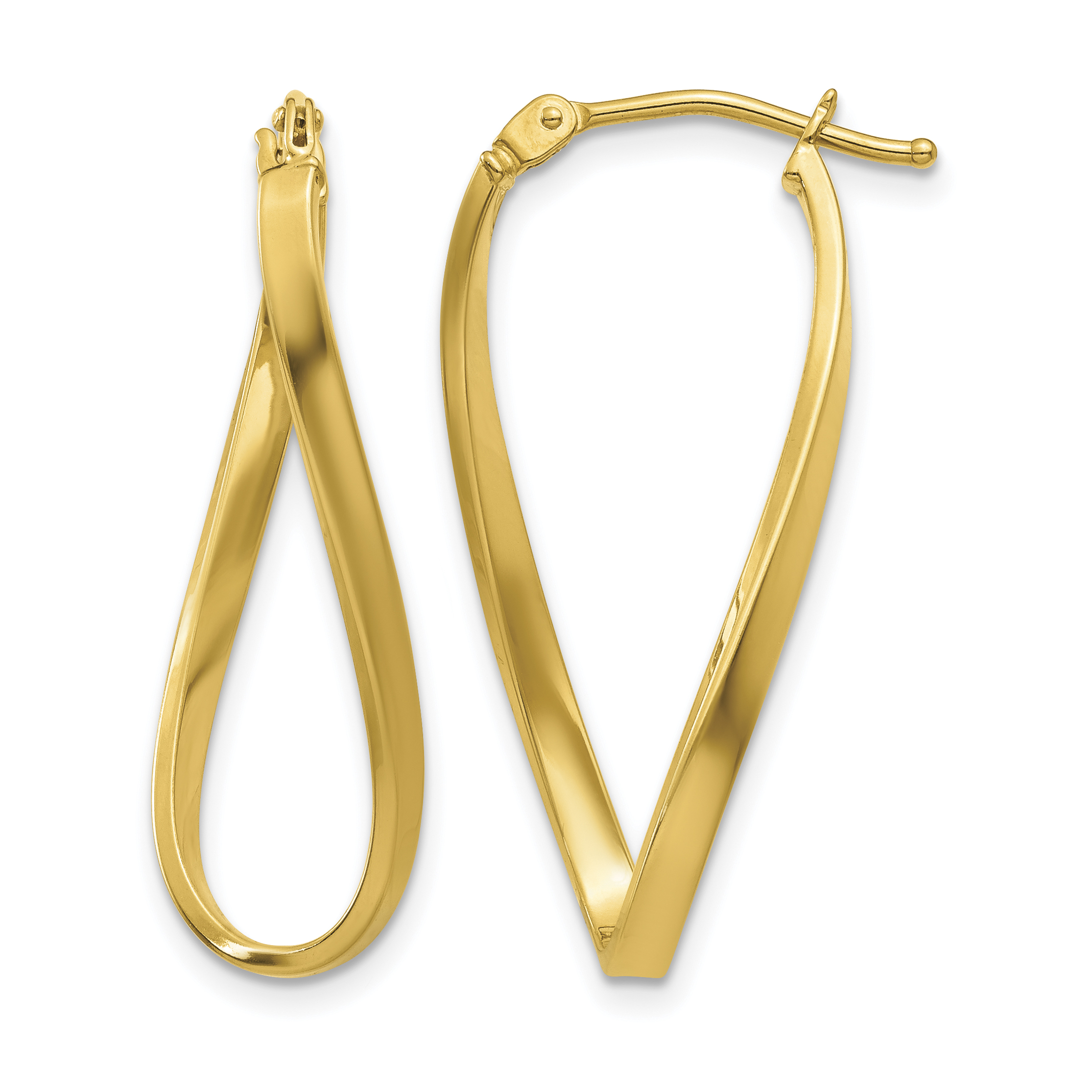 14k Small Twisted Earrings (Z1184)