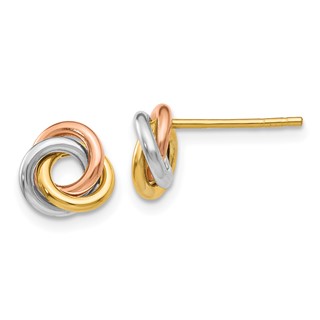 Gold Love Knot Post Earrings