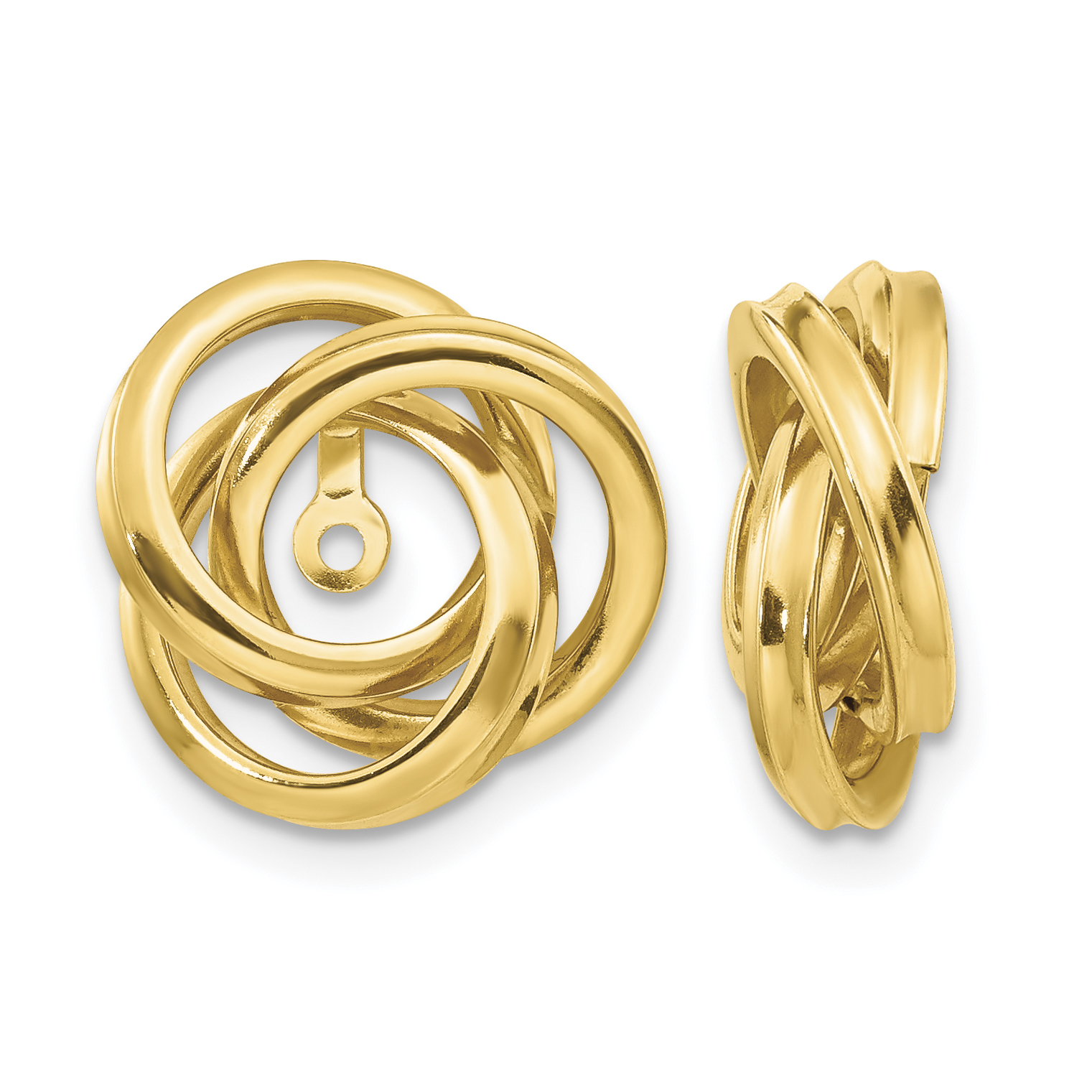 14k Polished Love Knot Earring Jackets (Z385J)