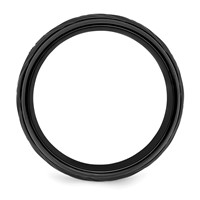 Chisel Black Zirconium Polished 8mm Band view 2