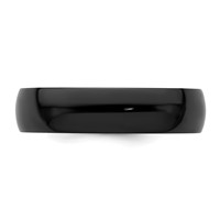 Chisel Black Zirconium Polished 6mm Band view 3
