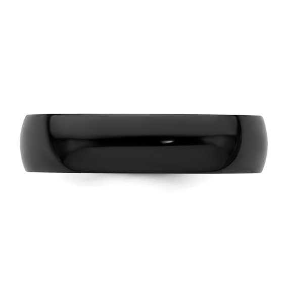 Chisel Black Zirconium Polished 6mm Band