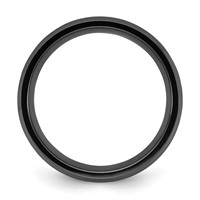 Chisel Black Zirconium Polished Band with Black Carbon Fiber Inlay 8mm view 2