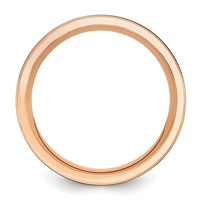 Chisel Black Zirconium Brushed and Polished Rose IP-plated 8mm Band view 2