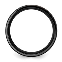 Chisel Black Zirconium Brushed and Polished Rose IP-plated 8mm Band view 2