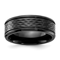 Chisel Black Zirconium Polished 8mm Band view 1