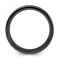 Chisel Black Zirconium Brushed and Polished Rose IP-plated 8.00mm Band view 2