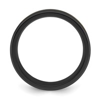 Chisel Black Zirconium Brushed and Polished Yellow IP-plated 8mm Band view 2